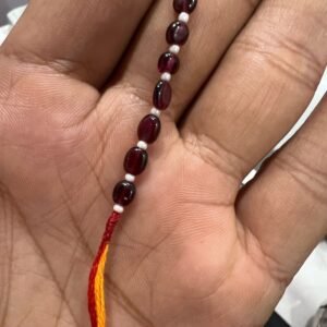 Premium Red Agate Spiritual Rakhi – For Strength, Protection & Positive Energy