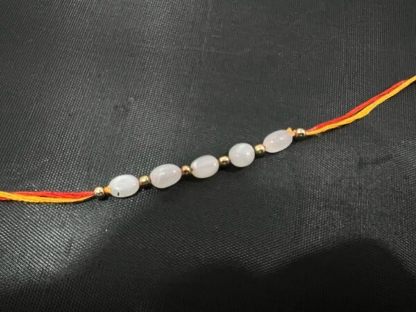 Premium Red Agate Spiritual Rakhi – For Strength, Protection & Positive Energy