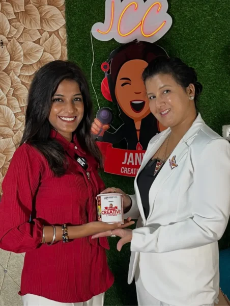 Ruhi Rai with Janvi at JCC Studio – Prominent Numerologist in Bhopal building spiritual connections
