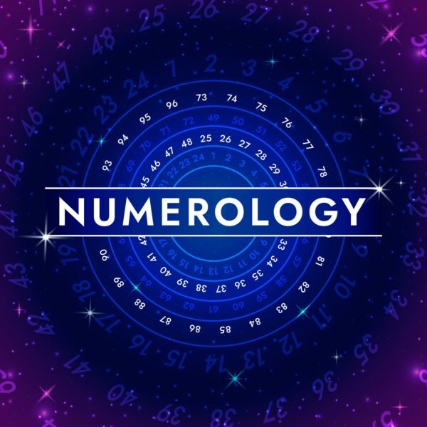 Numerology number chart with cosmic background representing Ruhii Rai’s expert numerology services in Bhopal